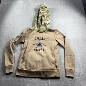 Dallas Cowboys Nike Hoodie Men XS Brown Salute To Service NFL On Field Camo‎
